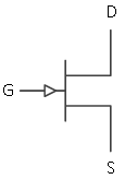 N溝道JFET的電路符號(hào)